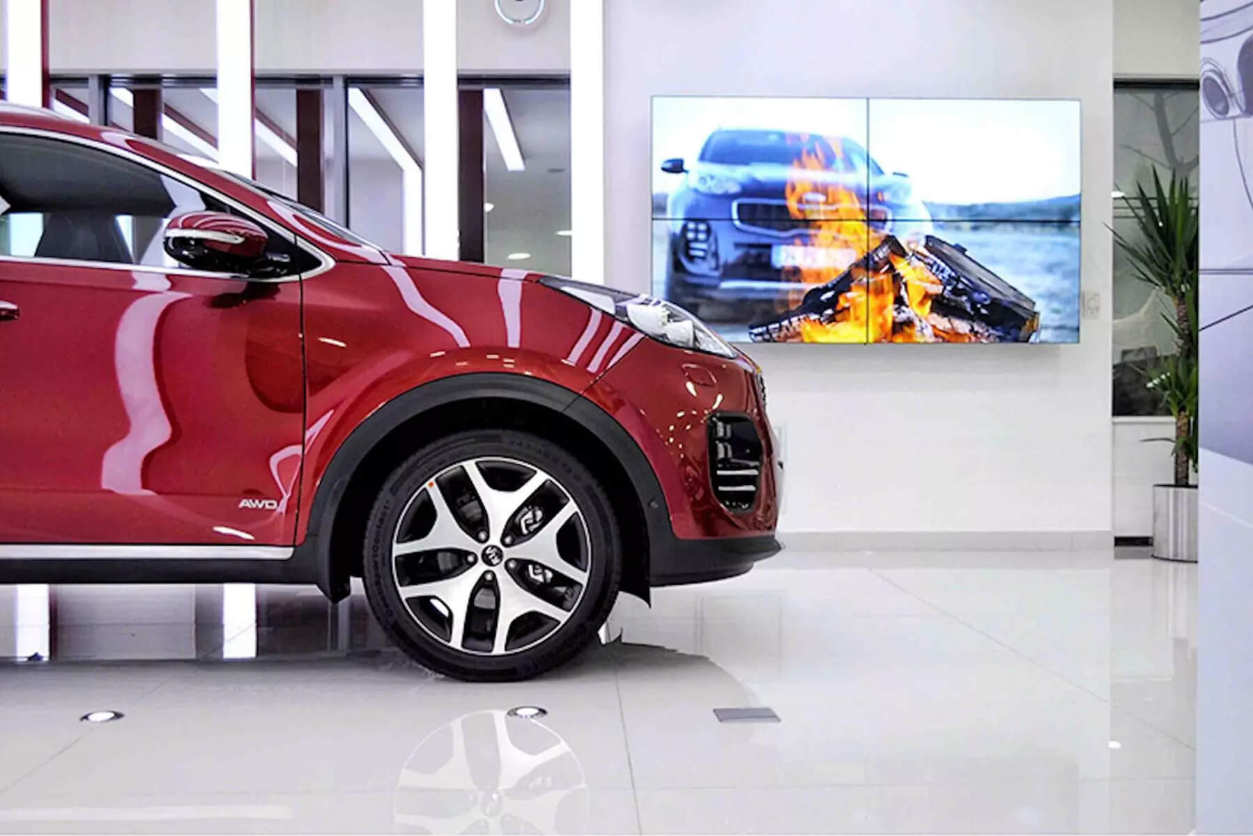 Zytronic touch technology in Kia car dealership
