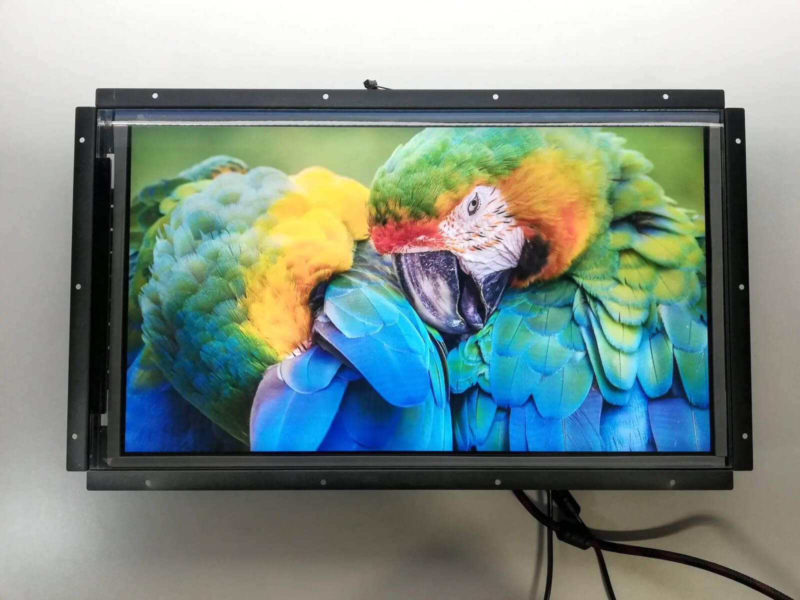 Open frame 21.5 inch unit designed for outdoor use with Zytronics multi touch sensor.